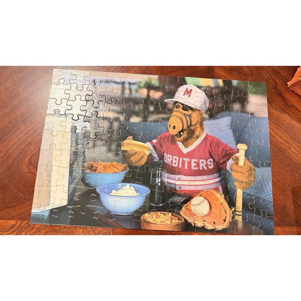 Vintage ALF PUZZLE 100 PIECE MILTON‎ BRADLEY MB 4859-8 11 x 16 inches BASEBALL